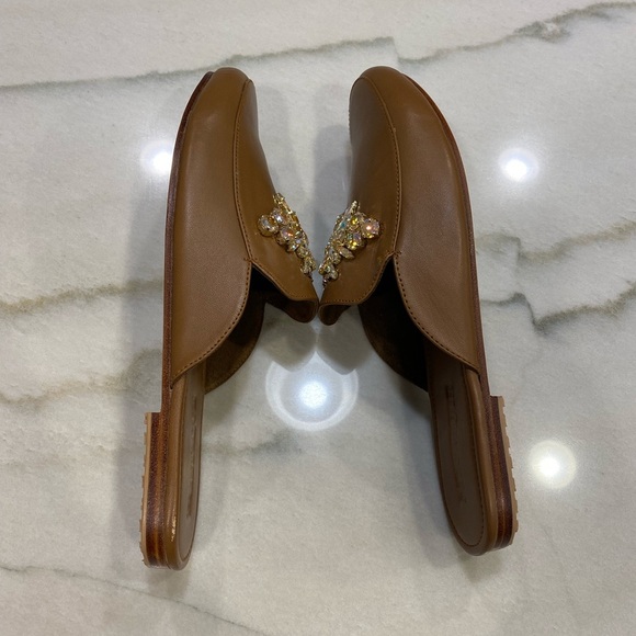 Mystique Mules Size 10 Brown Embellished Crystals NWOT - Picture 9 of 15